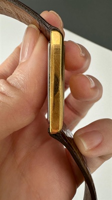 Vintage Seiko Quartz V700-5K30 Tank Watch Gold Tone with Champagne Dial- 1990's view 3