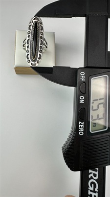 Vintage Navajo-Inspired Sterling Silver Black Onyx Ring, Celestial Motif Jewelry, Southwest Boho Style SIZE 7.5 view 6