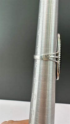 Vintage Navajo-Inspired Sterling Silver Black Onyx Ring, Celestial Motif Jewelry, Southwest Boho Style SIZE 7.5 view 9