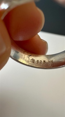 Vintage Handmade Sterling Silver Ring | Sunstone, Pearl, Garnet | Sculptural Art Statement Ring view 10