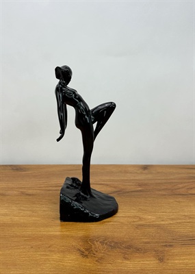 Vintage Signed Frankart Sarsaparilla Nude Nymph Sculptural Bookend | Art Deco Revival 1982 view 3