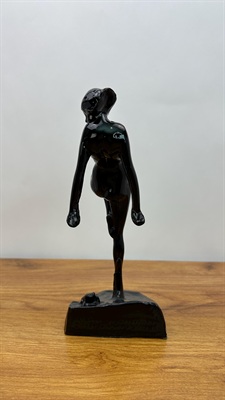 Vintage Signed Frankart Sarsaparilla Nude Nymph Sculptural Bookend | Art Deco Revival 1982 view 6