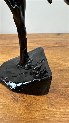 Vintage Signed Frankart Sarsaparilla Nude Nymph Sculptural Bookend | Art Deco Revival 1982 view 9