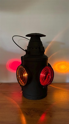 Vintage Dressel Railroad Lantern Lamp- Repurposed into Working Lamp/ Light view 1