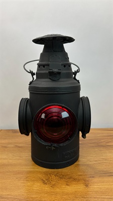 Vintage Dressel Railroad Lantern Lamp- Repurposed into Working Lamp/ Light view 2