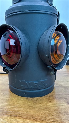 Vintage Dressel Railroad Lantern Lamp- Repurposed into Working Lamp/ Light view 3