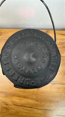 Vintage Dressel Railroad Lantern Lamp- Repurposed into Working Lamp/ Light view 4