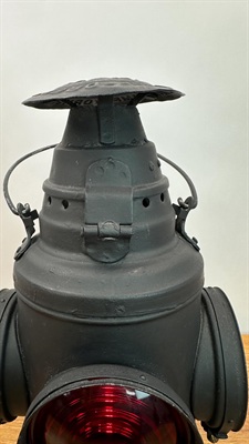 Vintage Dressel Railroad Lantern Lamp- Repurposed into Working Lamp/ Light view 7