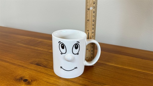 Vintage Face Mug ceramic Smiling whimsical 3D Funny Face Coffee Tea structural emoticon novelty gryphoneware anthropomorphic view 7