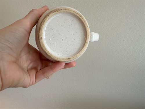 MCM Vintage 1970 Tricolor Glaze Stoneware Ceramic Pottery Creamer view 3