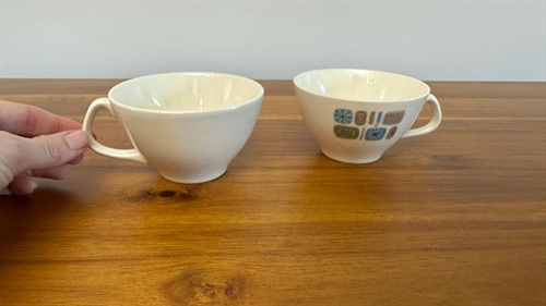 Mid Century Modern Atomic Tea Cups- Retro Vintage Temporama by Canonsburg SET OF 2 view 2
