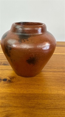 Vintage Handmade Earthenware Pottery Vase -  Sasak Clay Pot Handcrafted  in Indonesia view 3