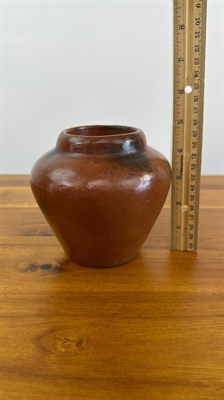 Vintage Handmade Earthenware Pottery Vase -  Sasak Clay Pot Handcrafted  in Indonesia view 7