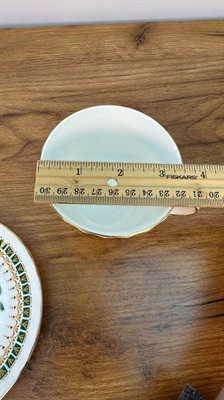 Vintage Teacup and Saucer| Duchess Kingsley Fruits Ribbed and Footed Tea Cup|  English Bone China view 8