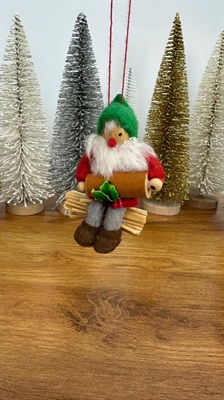 Vintage Gnome Elf Ornament- Christmas Woodland Gnome Tree Decoration view 10