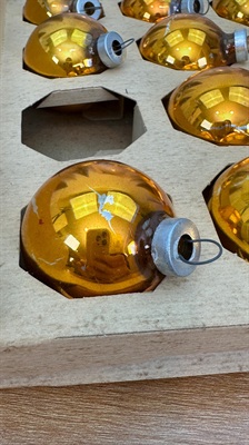 Vintage Mercury Glass Christmas Ornaments | Pyramid Rauch Made in U.S.A |  1950's Christmas Decorations view 7