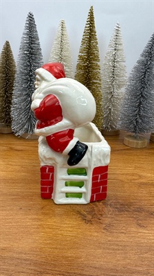 Vintage Napco Santa in Chimney Planter -1950's MMC Christmas Decor view 3