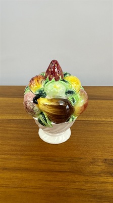 Vintage 1950's Jam Jar, Sugar Dish-  Mid-Century Lefton  Porcelain Hand Painted Container view 1