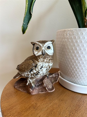 Vintage 1970's Ceramic Owl - Forest Woodland Home Decor view 4
