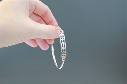 Vintage Scottish Sterling Silver Kit Heath Bangle | Charles Rennie Mackintosh Style | Silver Bangle Bracelet- 925 view 6