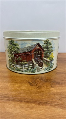 Vintage 1983 Tom Sturgis Pretzels Pennsylvania Dutch Collector's Tin 8.25" view 7