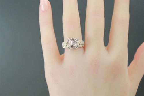 Vintage Art Deco Style Diamond Ring | Sterling Silver-925 Natural Diamonds | Engagement, Wedding, Promise Ring -Size 6 view 4