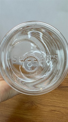 Vintage Sellers Hoosier Beehive Glass Canister - Depression Glass Jar Ribbed view 4