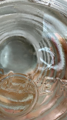 Vintage Sellers Hoosier Beehive Glass Canister - Depression Glass Jar Ribbed view 7