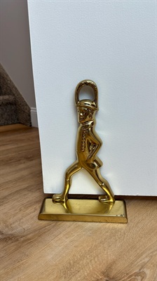 Vintage Baldwin Solid Brass Soldier Doorstop | Large Hessian Soldier | Colonial Revival Home Decor view 5