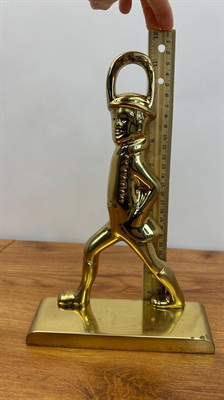 Vintage Baldwin Solid Brass Soldier Doorstop | Large Hessian Soldier | Colonial Revival Home Decor view 6