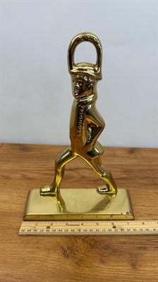 Vintage Baldwin Solid Brass Soldier Doorstop | Large Hessian Soldier | Colonial Revival Home Decor view 7