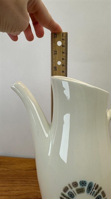 Vintage Temporama Coffee Tea Pot Canonsburg Pottery Atomic 60's -  NO LID view 6