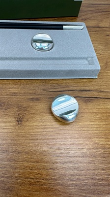 Vintage Christofle Chopsticks with Chopstick Rests | Silver- Plated Ebony Wood SET OF 2 view 5