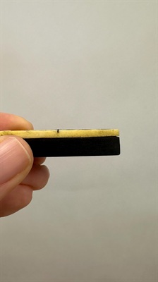 Antique Domino Set | Vintage Bone Dominoes Brass Pinned Ebony | Complete 28 Piece Set- NO BOX view 5