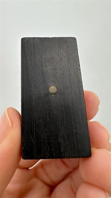 Antique Domino Set | Vintage Bone Dominoes Brass Pinned Ebony | Complete 28 Piece Set- NO BOX view 6