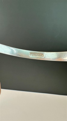 Vintage Danecraft Fletch & Co. Sterling Silver Bangle Bracelet | Art Deco Design 1940's view 6