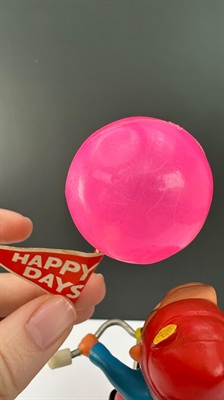 Vintage Tin Litho Wind-Up Pinocchio | Boy on Tricycle Tin Toy -Working view 9