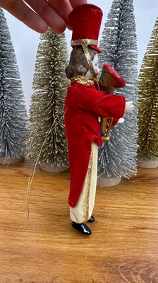 Vintage Toy Soldier Marching Band Ornament | Christmas Ornament | Porcelain Figure Playing Tuba view 4