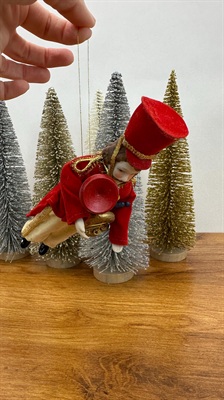 Vintage Toy Soldier Marching Band Ornament | Christmas Ornament | Porcelain Figure Playing Tuba view 6