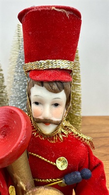 Vintage Toy Soldier Marching Band Ornament | Christmas Ornament | Porcelain Figure Playing Tuba view 10