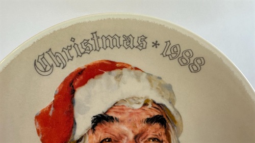 1988 Norman Rockwell Santa Clause Collectors Plate  Edwin M Knowles #10364G view 7
