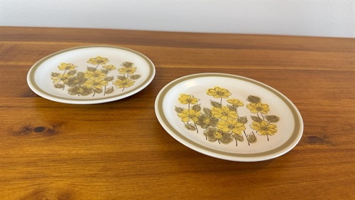 Vintage Spring Bouquet bread/salad plates 1970's Stoneware Japan 6" Plate SET OF 2 view 7